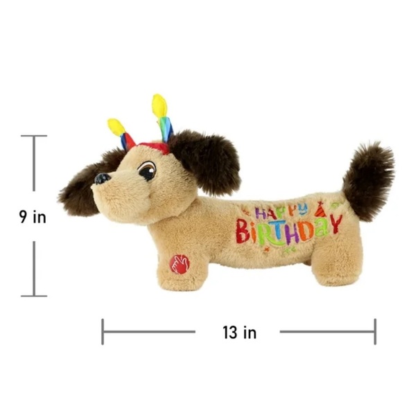🆕 Way to Celebrate 13.5in Plush Animated Singing Puppy - Picture 3 of 5